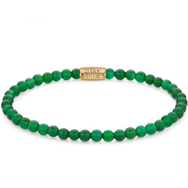 Rebel & Rose Green Agate női karkötő S RR-40106-G-S