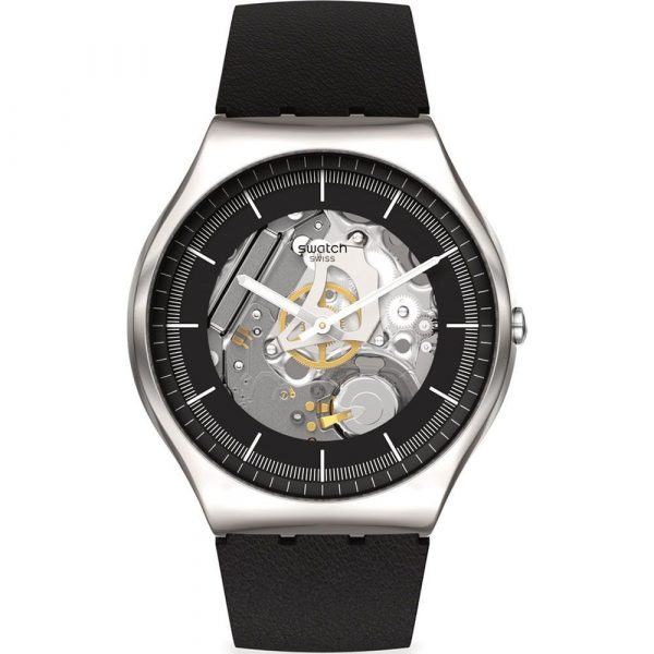 Swatch Black Skeleton férfi karóra SS07S115