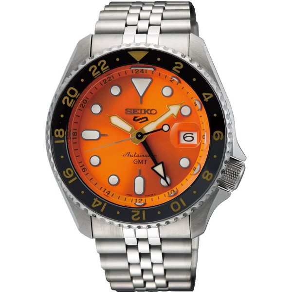 Seiko Seiko 5 Sports GMT 'Mikan Orange' férfi karóra SSK005K1