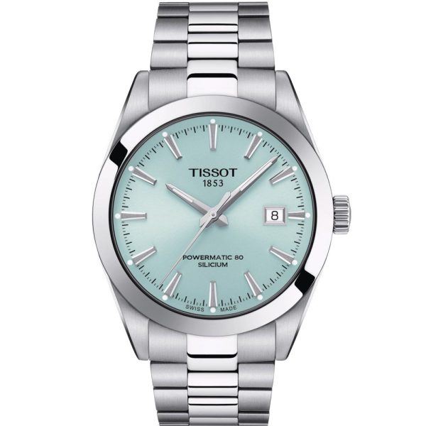 Tissot T-Classic Gentleman Powermatic 80 Silicium Tiffany Blue férfi T127.407.11.351.00